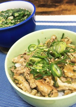 鹿楓堂再現レシピ①まかないねぎ塩豚丼-レシピのメイン写真