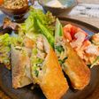 鶏ミンチと豆苗の春巻き