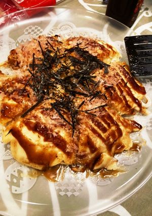 わが家のうどん入りお好み焼き-レシピのメイン写真