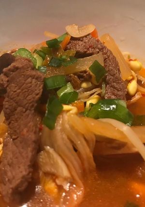 牛肉と豆もやしのピリ辛スープ-レシピのメイン写真