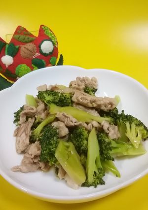 ブロッコリーと豚肉のゆずこしょう炒め-レシピのメイン写真