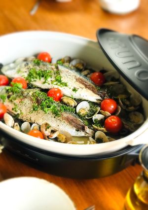 お手軽☆鯵のアクアパッツァ-レシピのメイン写真