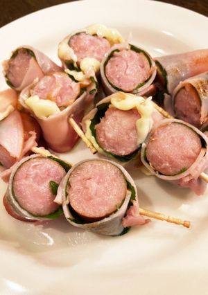 ウィンナーの大葉ハムロール♪お弁当に-レシピのメイン写真