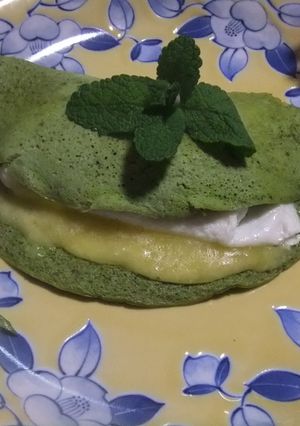 小松菜と卵のパンケーキ!!-レシピのメイン写真