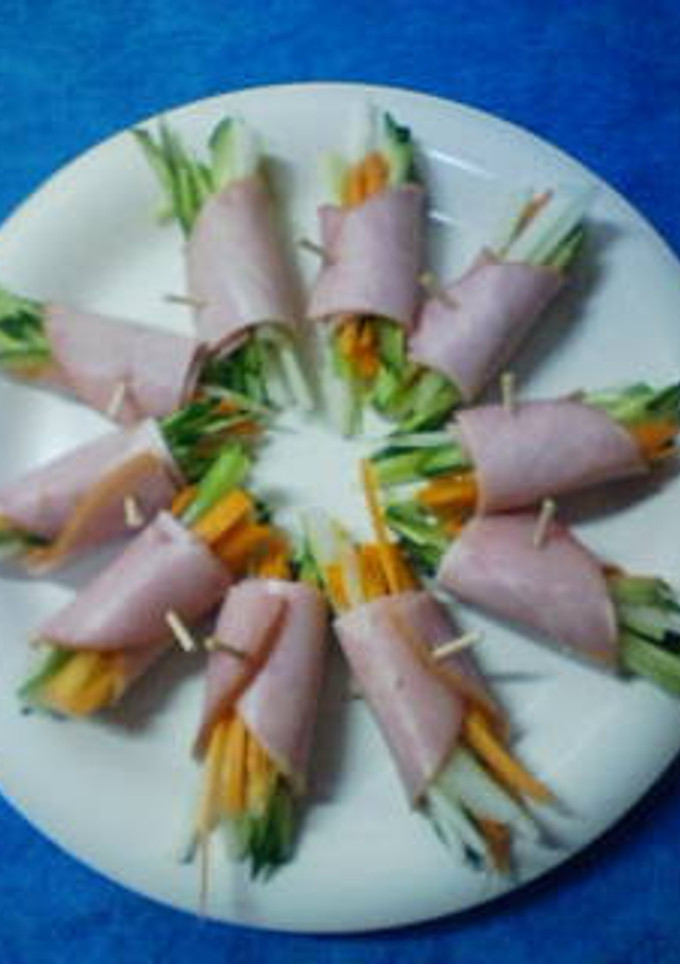 簡単ハムの野菜巻き♪-レシピのメイン写真