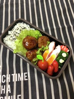 男子高校生弁当4/13肉団子弁当-レシピのメイン写真