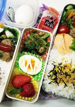 ハンバーグ弁当(4.13)-レシピのメイン写真