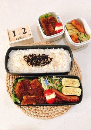 とんかつ弁当 21/4.12-レシピのメイン写真