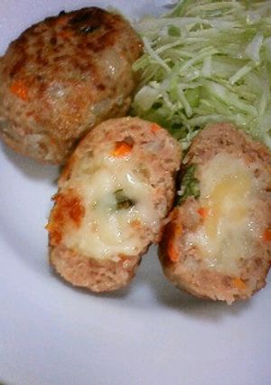 ポテトとチーズのハンバーグ-レシピのメイン写真