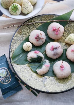 生スピルリナ餡の道明寺スイーツ-レシピのメイン写真