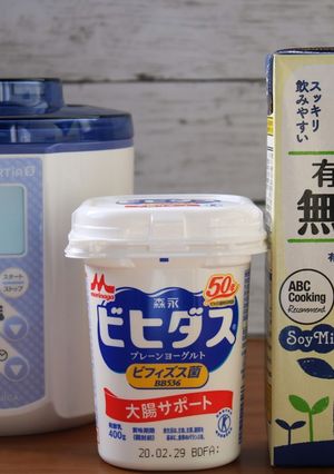 ビヒダスとマルサン豆乳で豆乳ヨーグルト-レシピのメイン写真