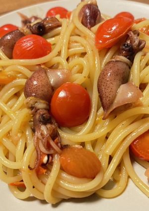 ホタルイカとトマトのパスタ-レシピのメイン写真