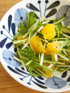 甘夏と水菜の爽やかオリーブサラダ♪-レシピのメイン写真