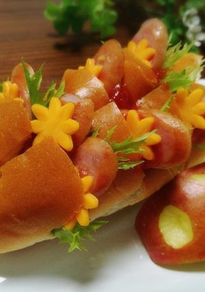 こどもの日は鯉のホットドッグで朝食を♡-レシピのメイン写真