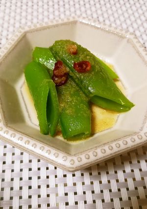 スナップエンドウのペペロン炒め-レシピのメイン写真