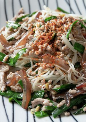 沖永良部島きくらげとイノシシの油ぞうめん-レシピのメイン写真