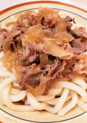 牛丼ならぬ牛かけうどん。-レシピのメイン写真