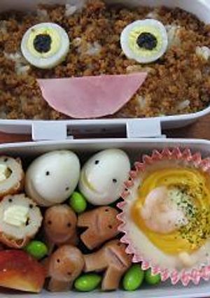 キャラ弁★そぼろ親分とゆかいな仲間たち♪-レシピのメイン写真