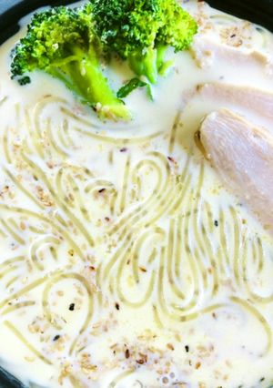【美味】ごま豆乳春雨スープ-レシピのメイン写真