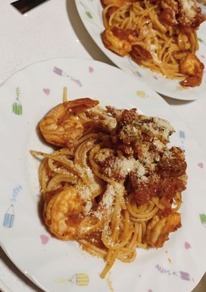 簡単*トマトと海老のパスタ-レシピのメイン写真