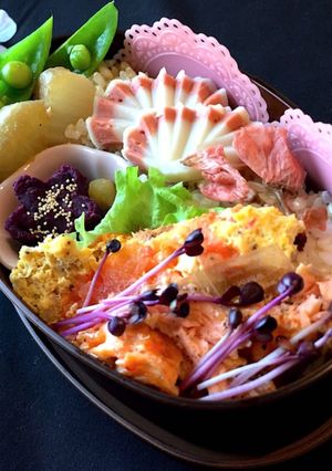 卯月13　スパニッシュオムレツ弁当-レシピのメイン写真
