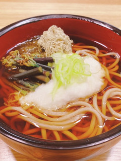 山菜とろろそば(温かいつゆ)-レシピのメイン写真