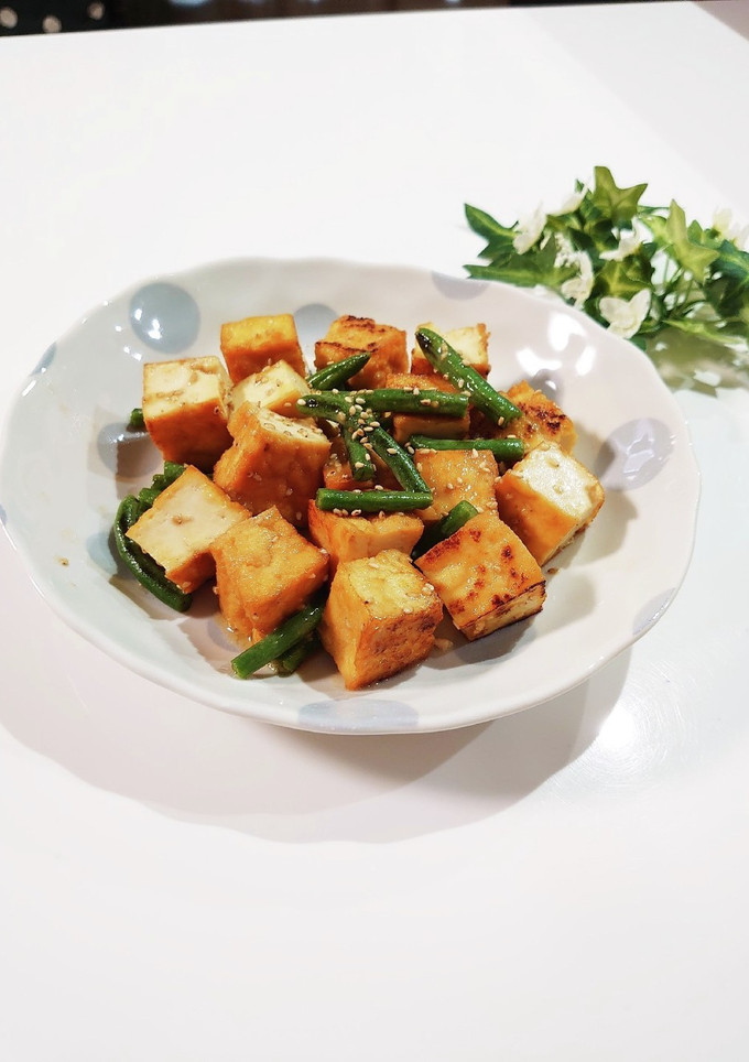 厚揚げとインゲンの胡麻マヨいため♪-レシピのメイン写真
