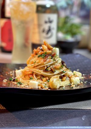 柿の種とチーズのペペロンチーノ♡-レシピのメイン写真