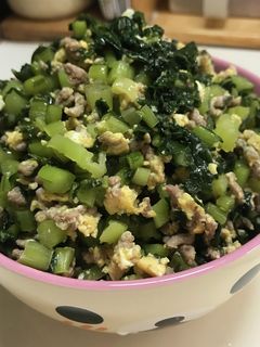 野沢菜玉子とじ炒め-レシピのメイン写真