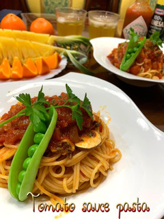缶詰を使ったお手軽トマトソースパスタ-レシピのメイン写真