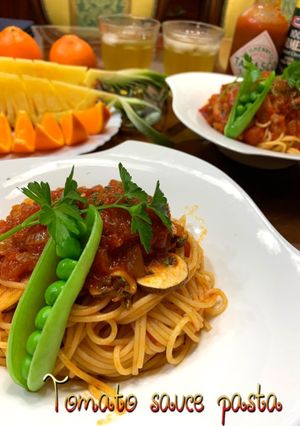 缶詰を使ったお手軽トマトソースパスタ-レシピのメイン写真