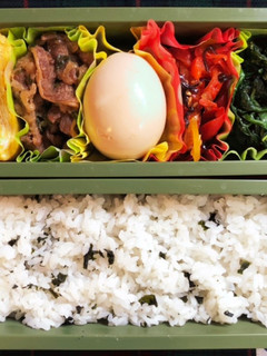 高校生弁当日記(味玉弁当編)-レシピのメイン写真
