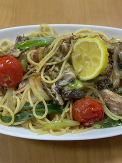 男飯 鯖缶のレモンパスタ-レシピのメイン写真