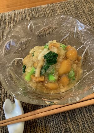 カンタンもう1品！小松菜入りなめこおろし-レシピのメイン写真