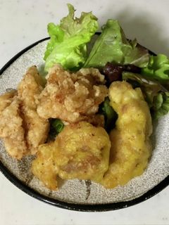 鳥もも肉の唐揚げと天ぷら-レシピのメイン写真