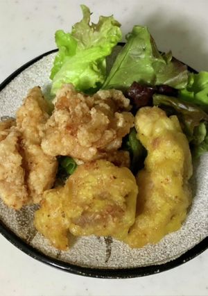 鳥もも肉の唐揚げと天ぷら-レシピのメイン写真