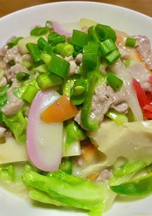俺流！春キャベツと筍たっぷりの中華丼-レシピのメイン写真