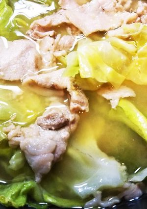 包丁いらず！春キャベツの豚汁-レシピのメイン写真