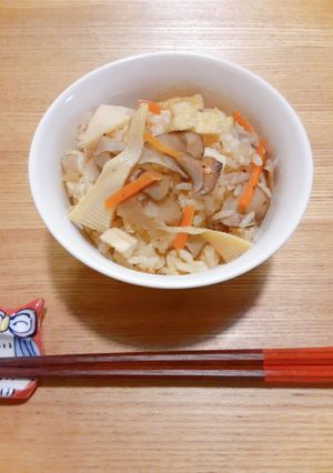 菊いもとたけのこの炊き込みご飯-レシピのメイン写真