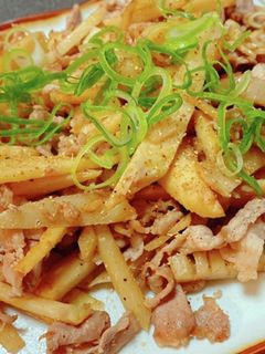 タケノコと豚肉の山椒炒め-レシピのメイン写真
