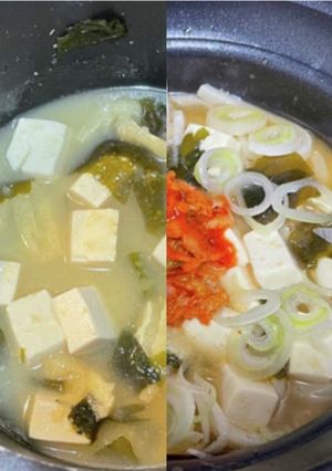 味噌汁の残りを味噌煮込みうどん-レシピのメイン写真