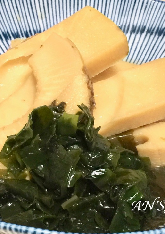 春の出会いもの　若竹煮（筍とわかめ煮）　-レシピのメイン写真