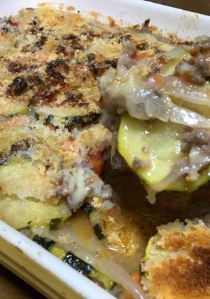 ズッキーニと新玉ねぎのオーブンチーズ焼き-レシピのメイン写真