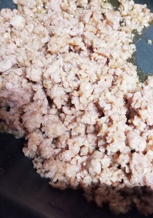 サイコロステーキ肉で簡単味付き挽き肉作り-レシピのメイン写真