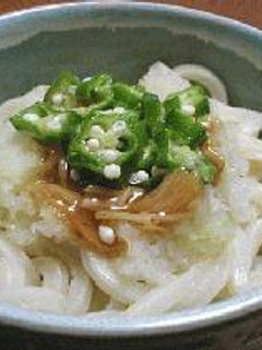 簡単讃岐うどん!オクラとなめたけのおろしうどん-レシピのメイン写真