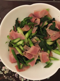 アスパラベーコンほうれん草炒め-レシピのメイン写真