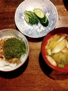 納豆にメカブでねばねば!簡単にできる。-レシピのメイン写真