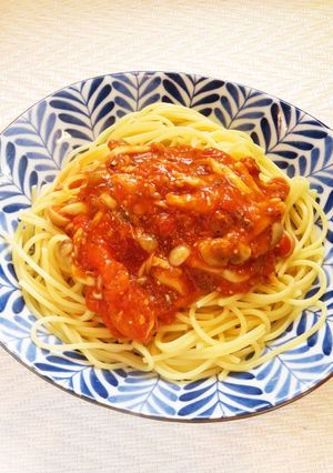 ☺缶詰で簡単♪鯖のトマトソースパスタ☺-レシピのメイン写真