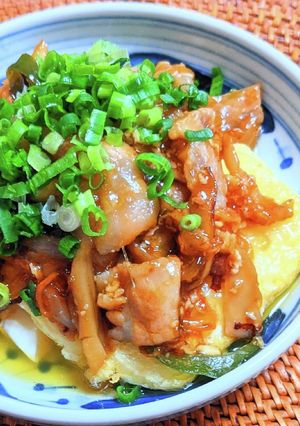 豆富ステーキ豚炒めのせ-レシピのメイン写真