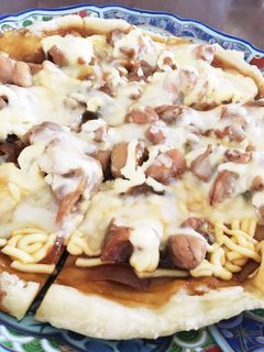 フライパンで照り焼きチキンピザ-レシピのメイン写真